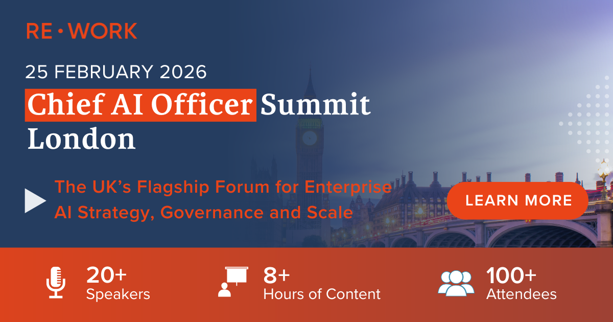 1401-26 Chief AI Officer Summit UK - Re work - Website Featured Image